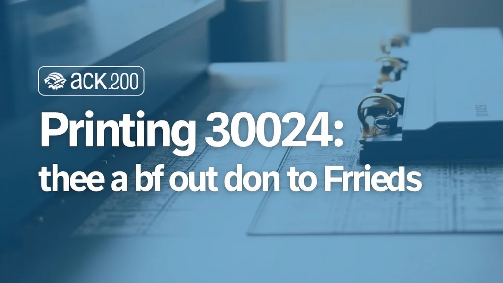 Printing 30024: Essential Guide to Quality Output