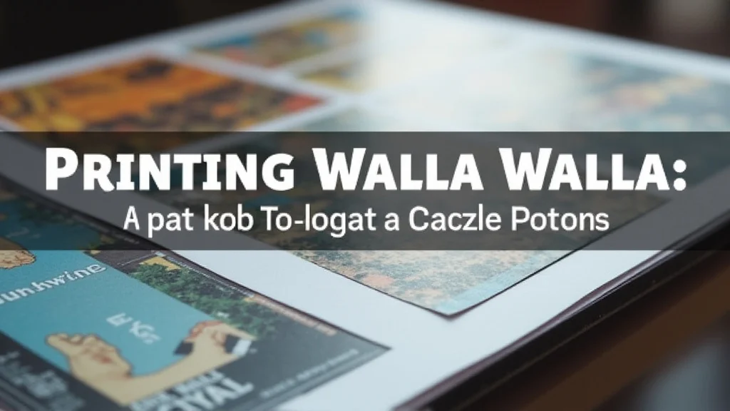 Printing Walla Walla: A Guide to Local Options